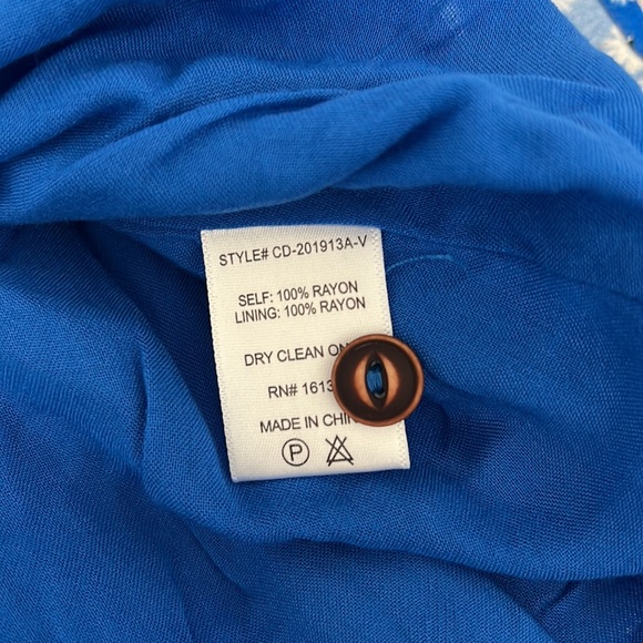 Vici Sky to Moon Deep Dive Button Down Blue Floral Babydoll Dress New - Picture 11 of 14